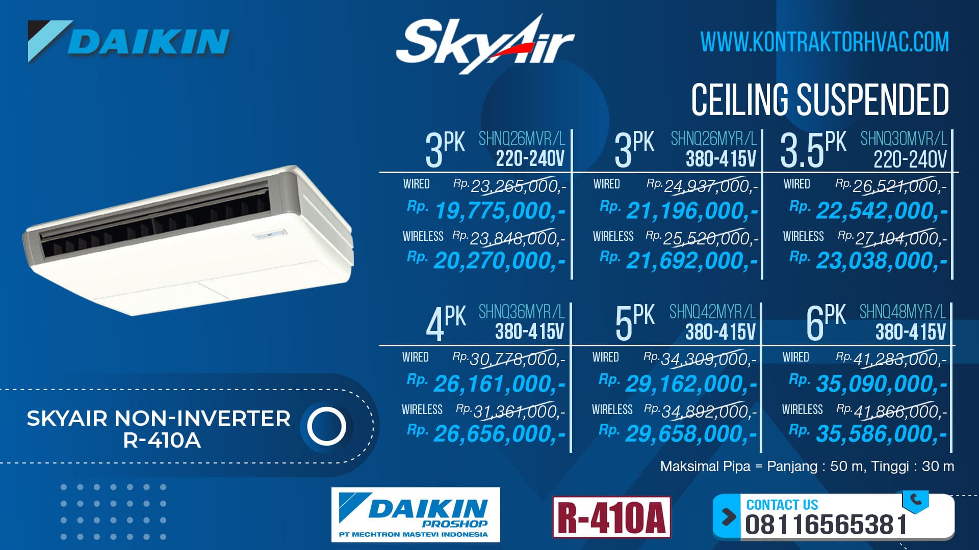 6.Skyair-Non-Inverter-R-410A-Ceiling-Suspended-VY-min