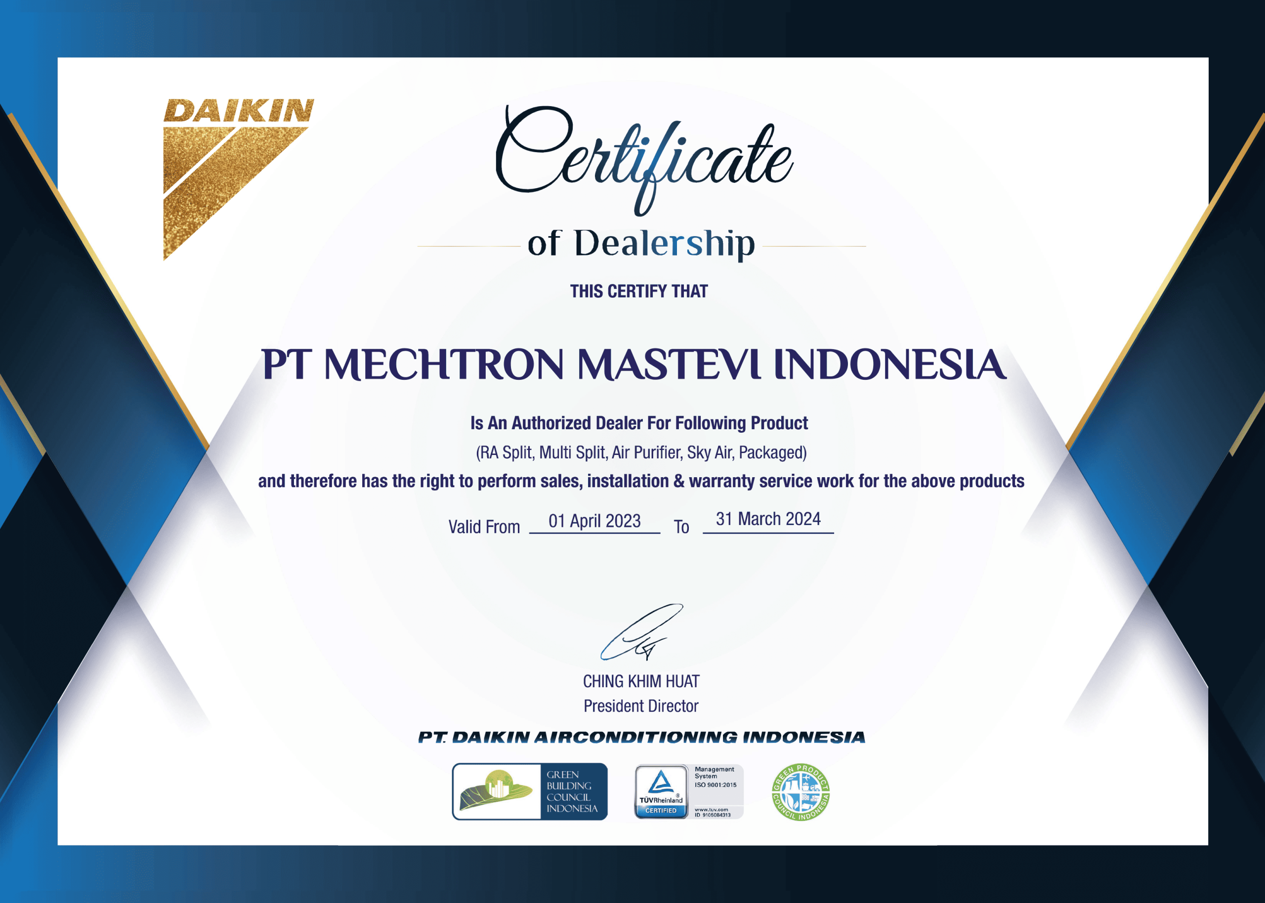 Certificate-Dealer-Mechtron-Mastevi