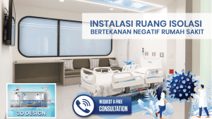 Instalasi ruang isolasi rumah sakit oleh Kontraktor HVAC