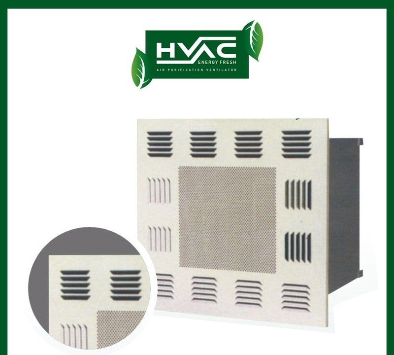 Unit HEPA air blower berbentuk kotak logam