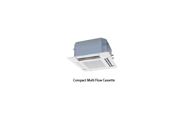 Unit Daikin tipe compact multi flow cassette