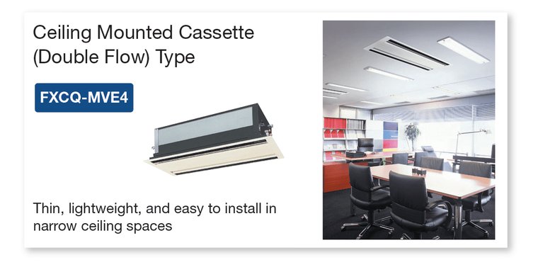 Kartu produk Daikin Ceiling Mounted Cassette tipe Double Flow