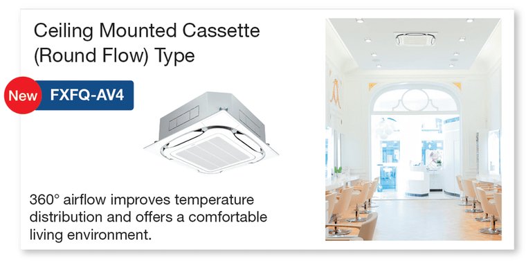 Kartu produk Daikin Ceiling Mounted Cassette tipe Round Flow