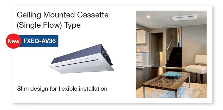 Kartu produk Daikin Ceiling Mounted Cassette tipe Single Flow