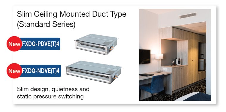 Kartu produk Daikin Slim Ceiling Mounted Duct Type seri Standard